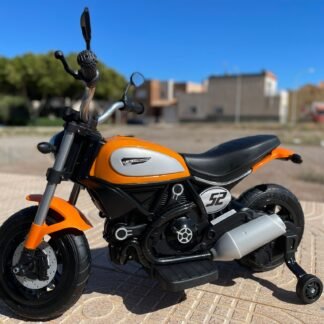 MOTO BATERÍA PARA NIÑOS Ducati Scrambler Style 12V, naranja - IND20-ZTD307-NARANJA